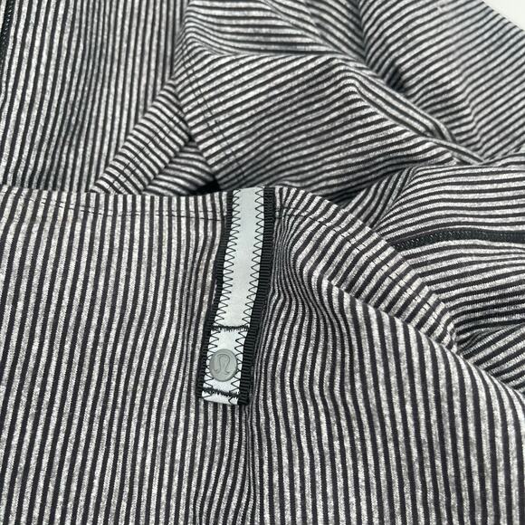 LULULEMON Vinyasa Scarf Wrap Zipper Gold Stripes Black Gray Stretch Multi Way - Picture 4 of 8